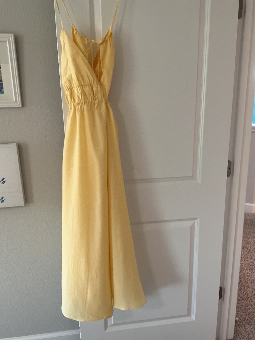 Zara XXL yellow maxi halter dress - Picture 3 of 3